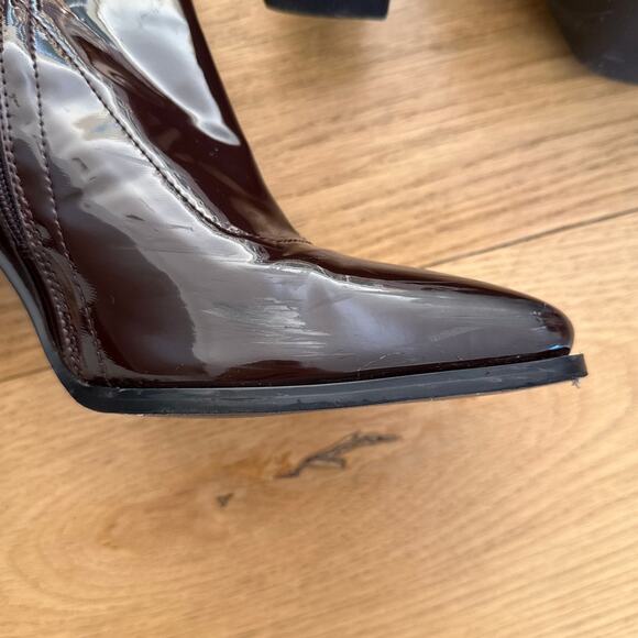 Zemeta - Glossy Choco Long Boots in Dark Brown - Picture 5 of 8